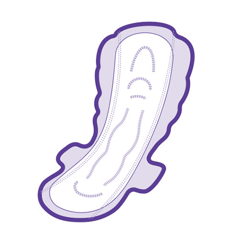 Extra-long night sanitary napkins (wing type)